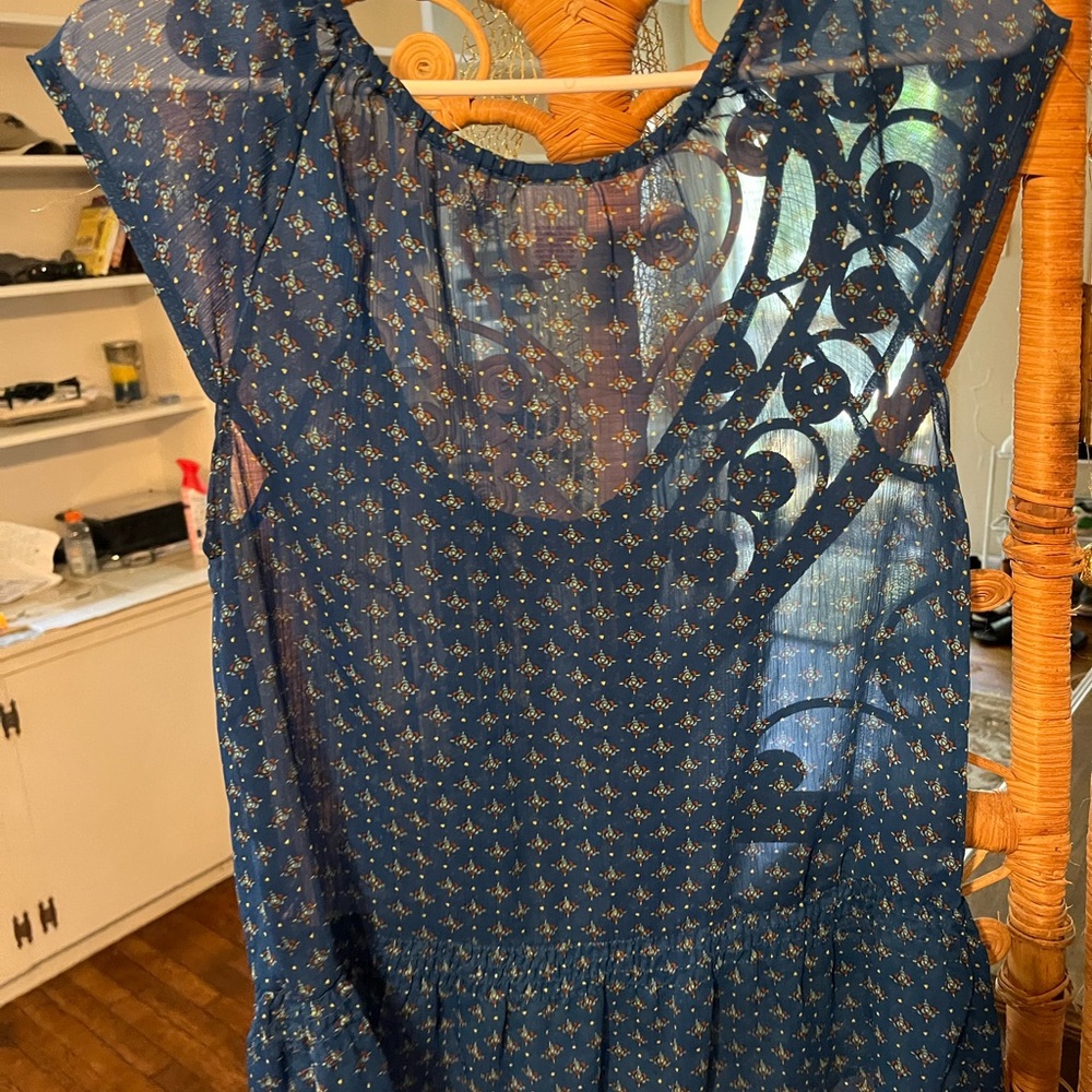 Mossimo Supply Co. Blue Sheer Top LMK